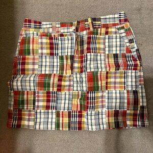 Cape Elizabeth Patchwork Plaid Mini Skirt Size 6 Multicolor Preppy Cottagecore